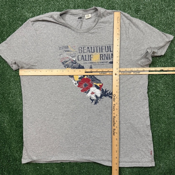 Levi's Graphic T Shirt Men's Size XL Gray Short Sleeve Crew Neck California Tee - Picture 5 of 7